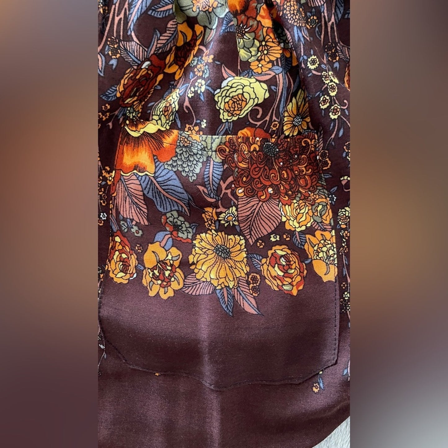 Napat Floral Royal Women Harem Pants in Brown