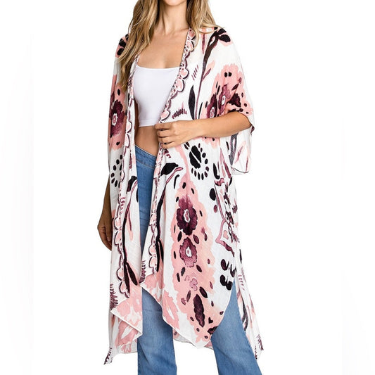 Blushing Blooms Kimono