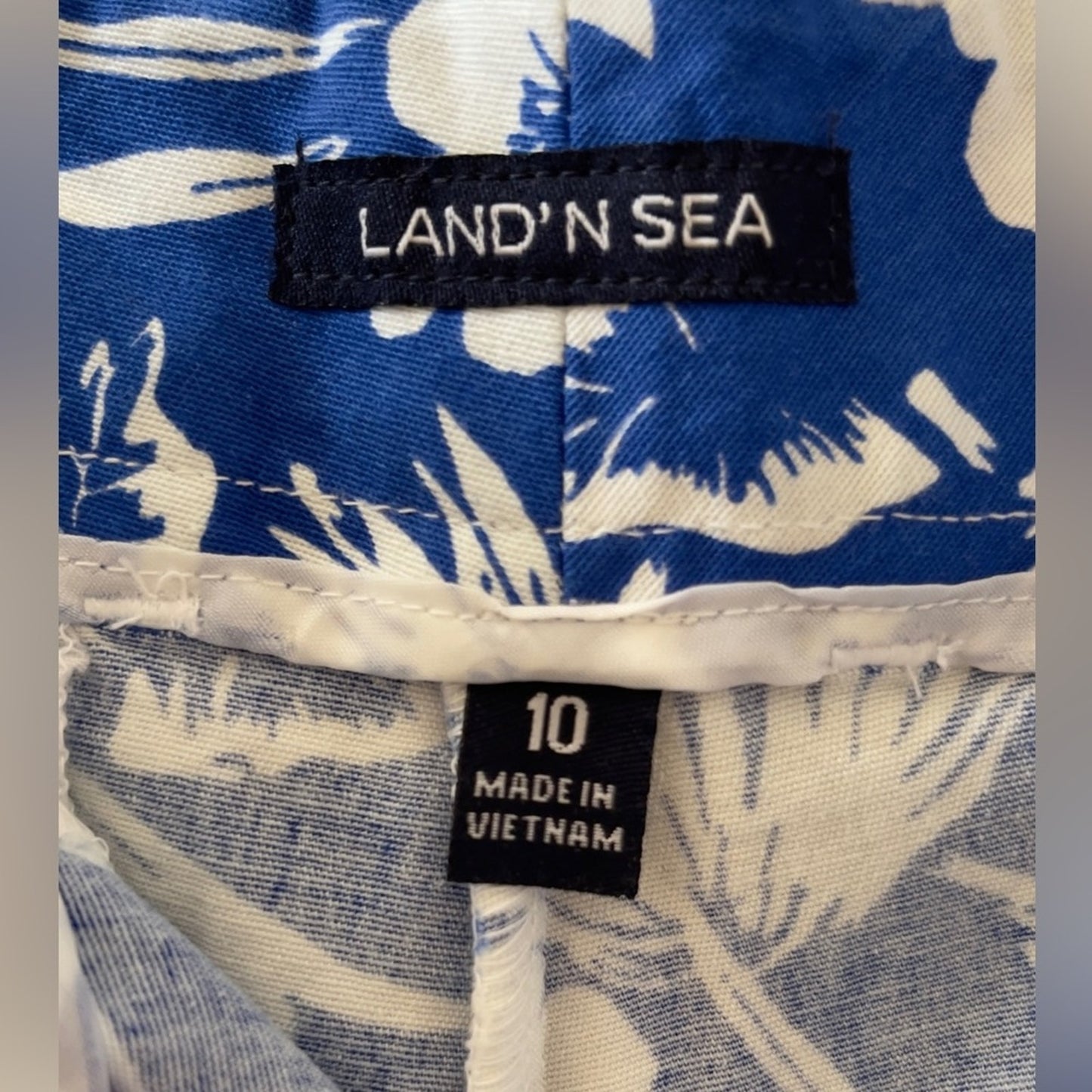 Land N’ Sea Blue Floral Shorts