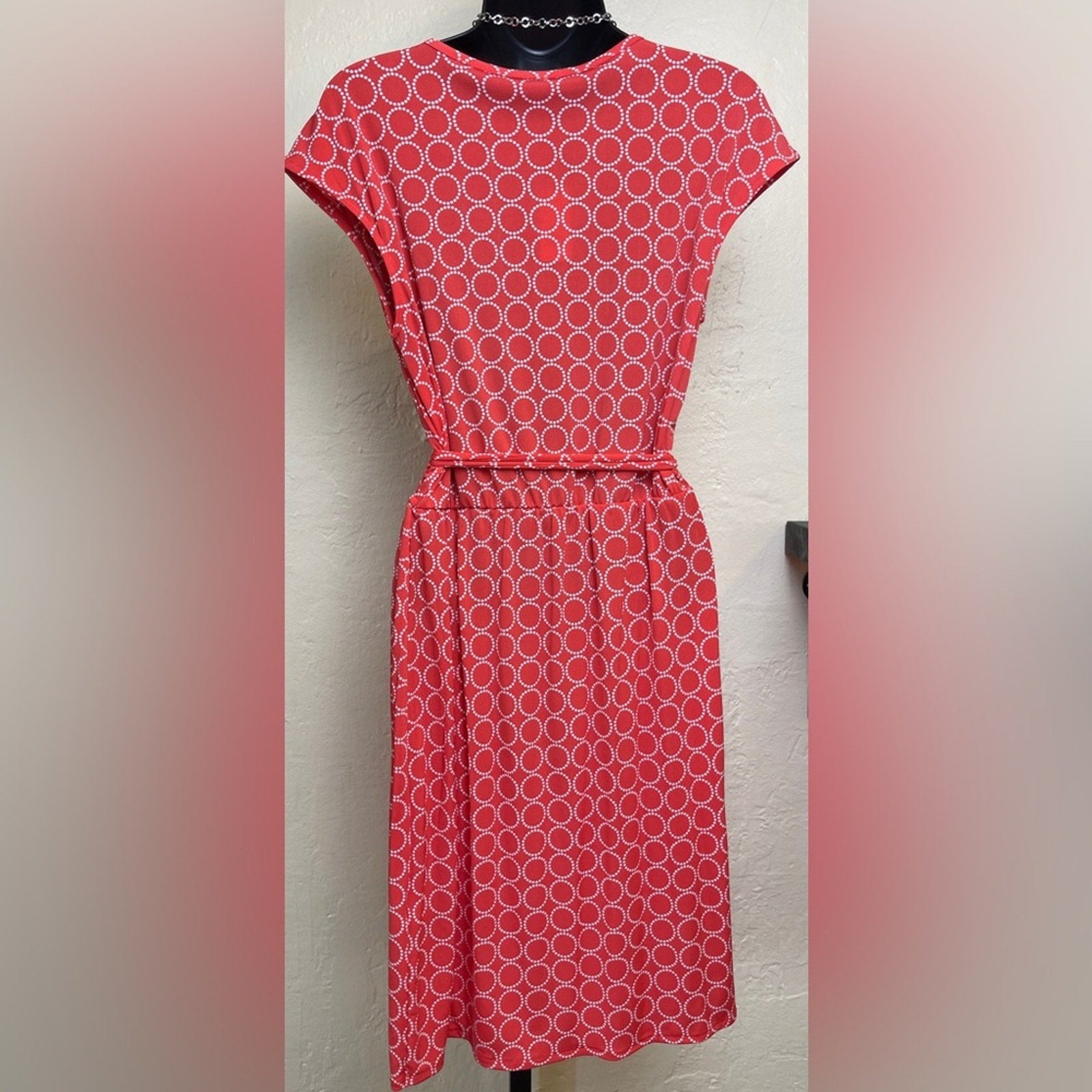banana republic red wrap dress Linen-Blend Wrap Midi Dress