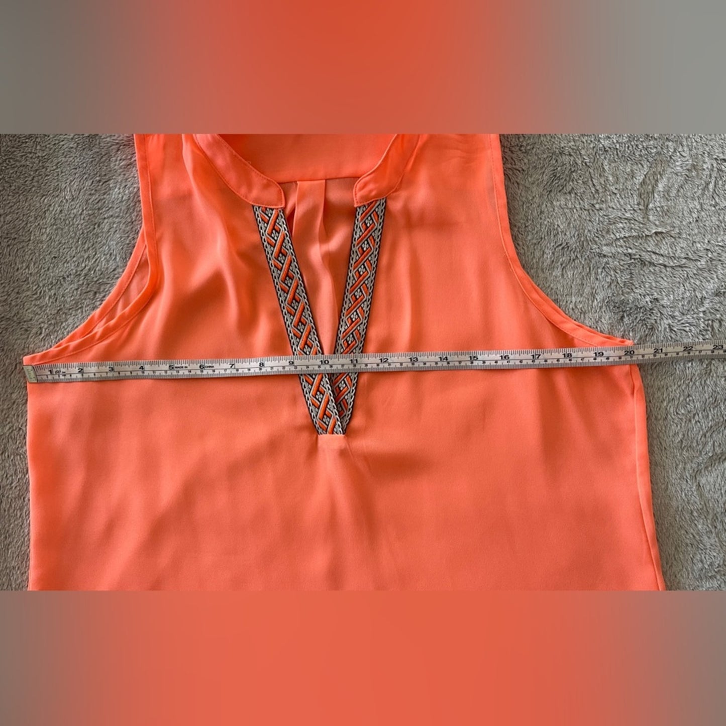 Penelope Project Women’s Orange V Neck Blouse