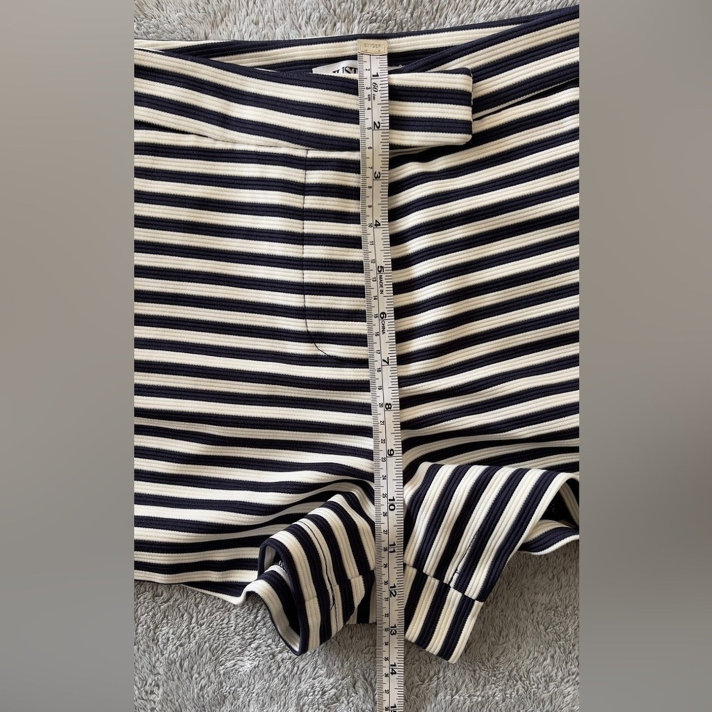 Just Fab Navy Blue Striped Shorts