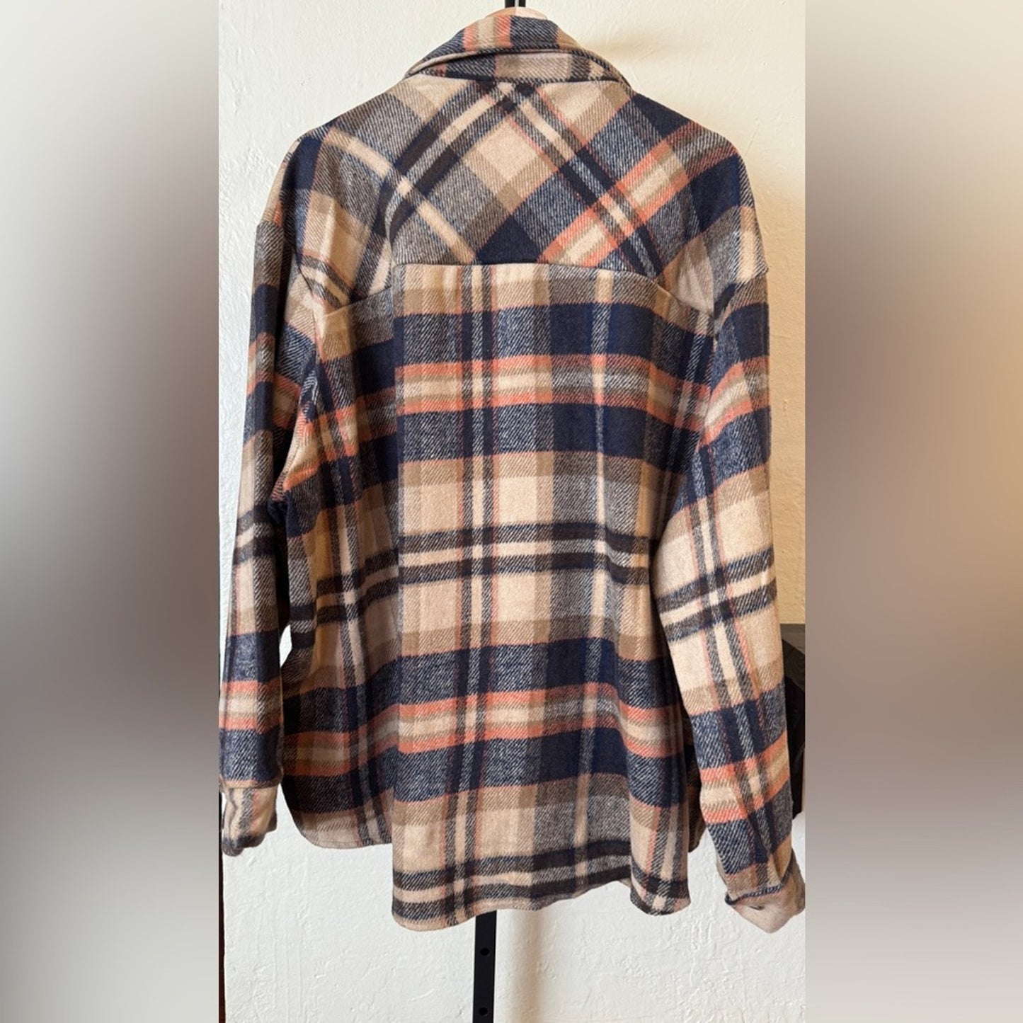 Plus Size Plaid Flannel Shacket