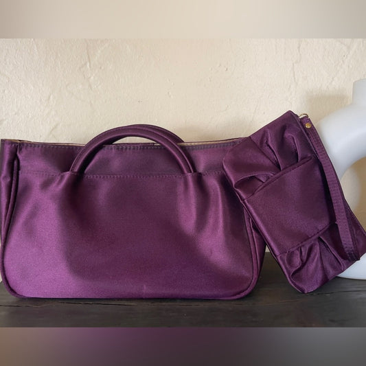 David’s Bridal Plum Handbag & Wristlet