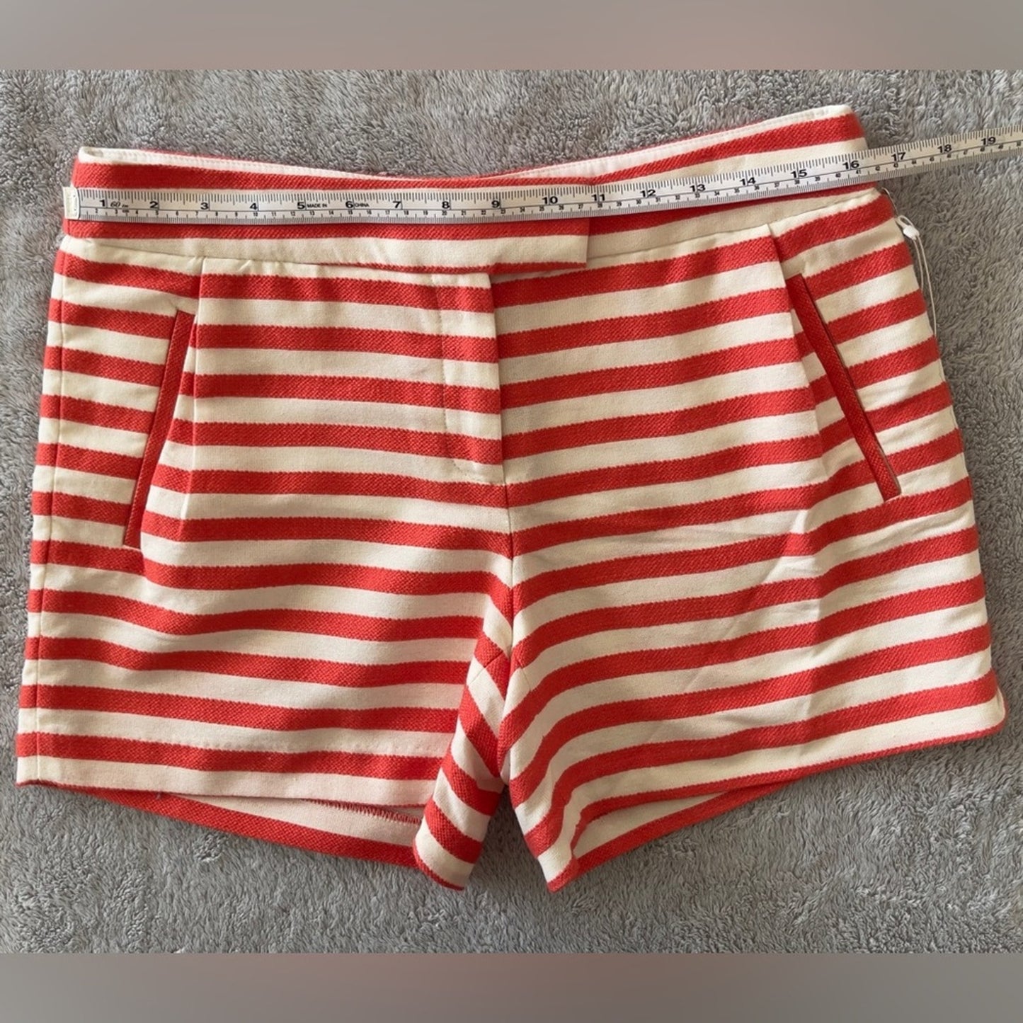 Dali Orange Striped Shorts