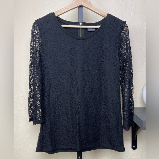 Covington Black Lace Top