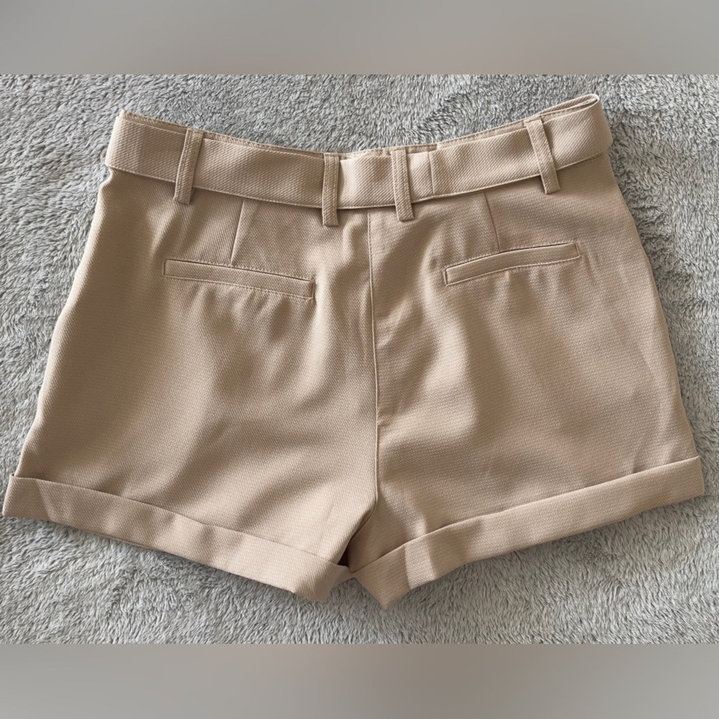 Ci Sono Summer Collection Khaki Front Tie Pleated Shorts