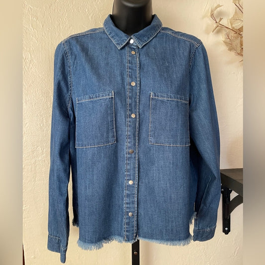 Divided H&M Denim Long Sleeve Top