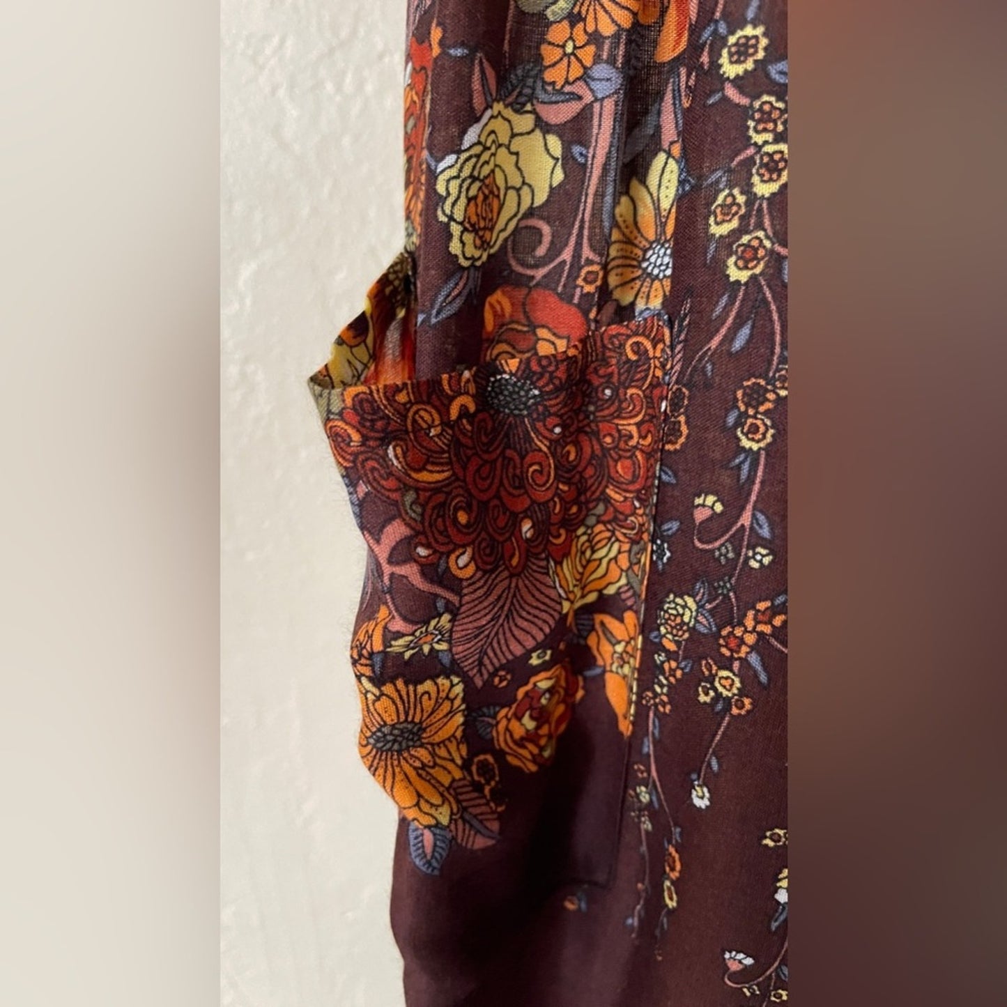 Napat Floral Royal Women Harem Pants in Brown