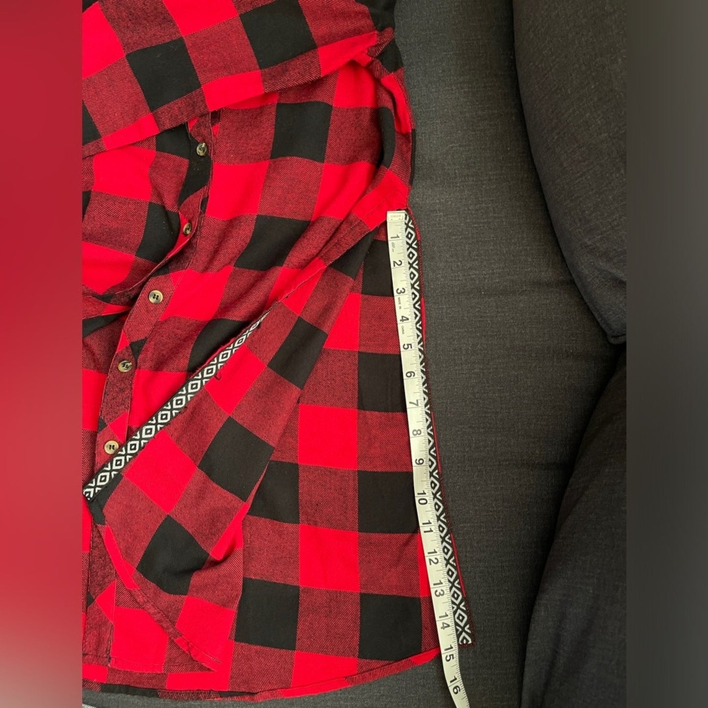 Socialite Women’s Red Buffalo Plaid Button Up