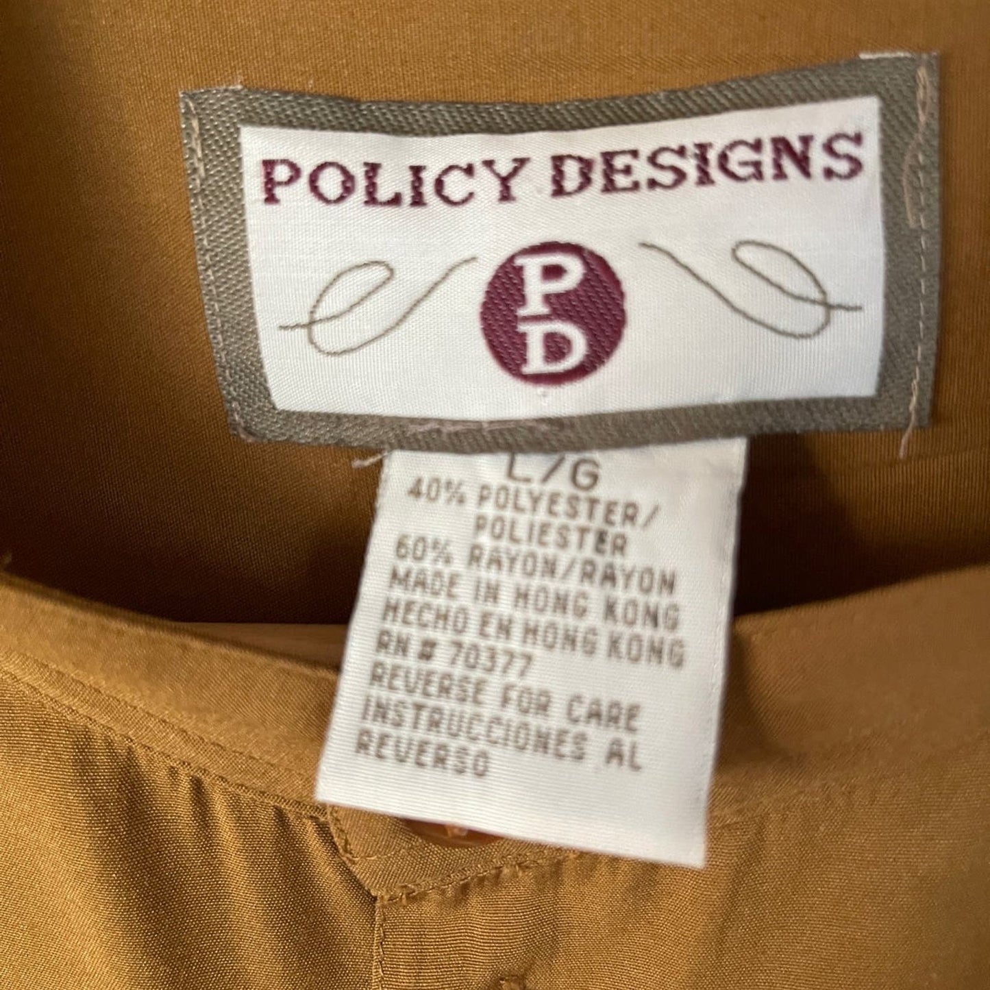 Policy Designs Long Sleeve Collarless Shirt