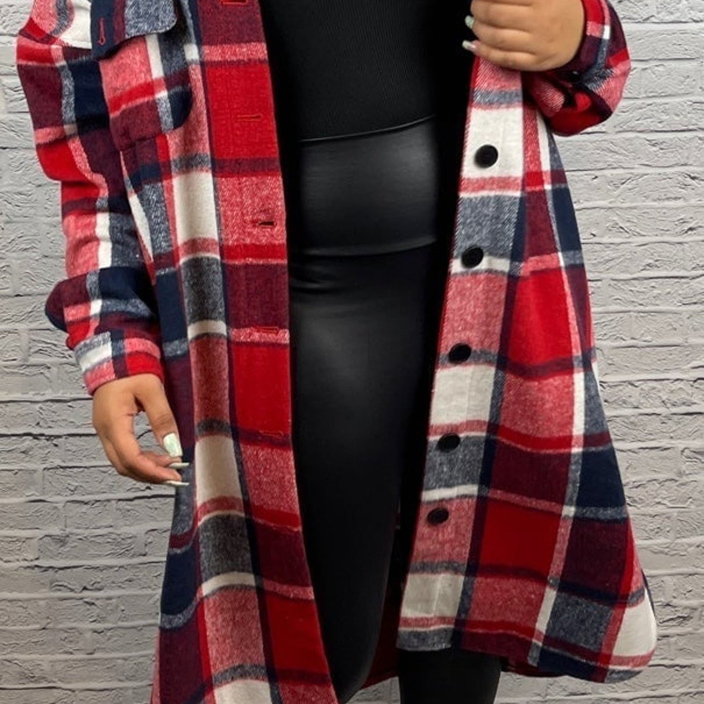 Unishe Plaid Red Shacket