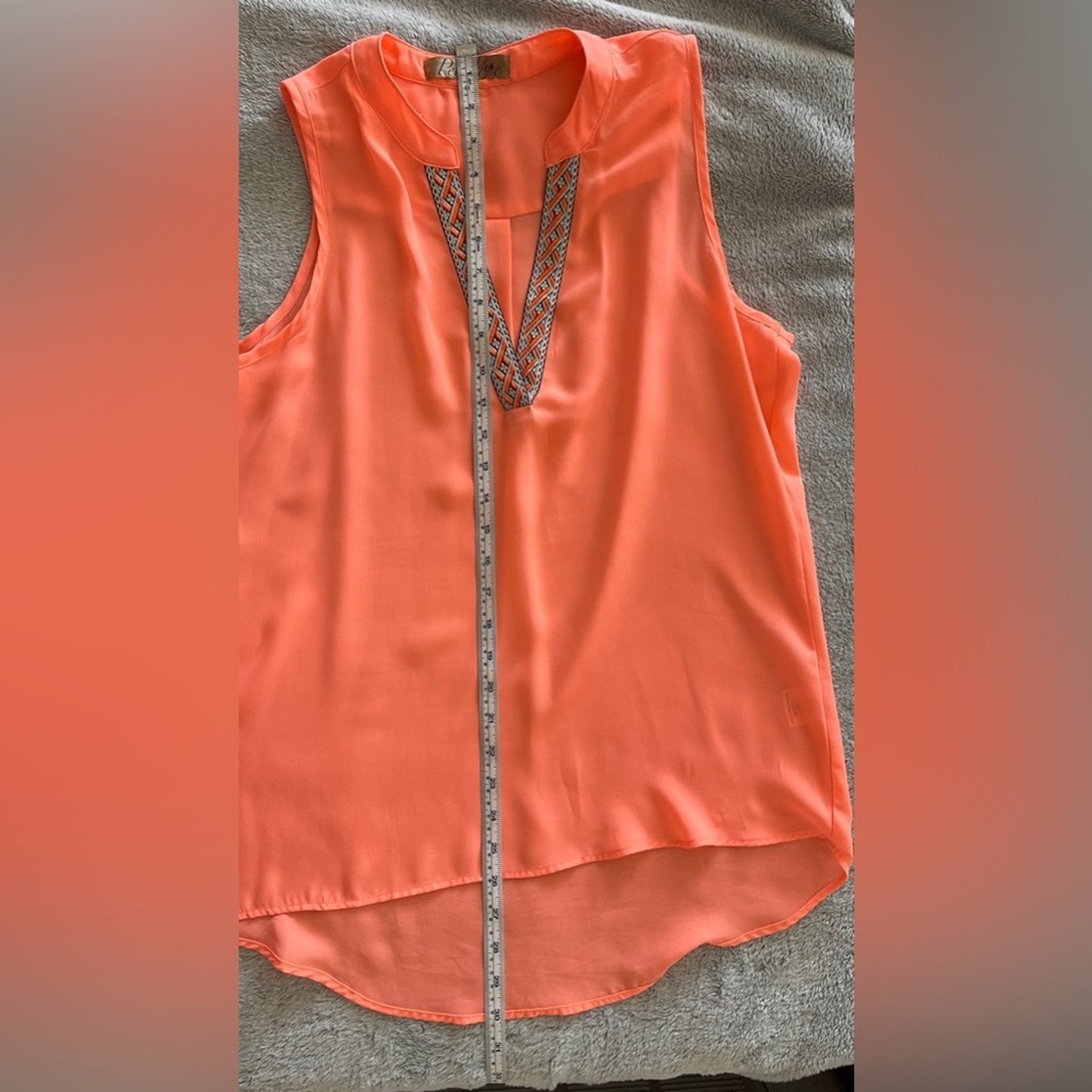 Penelope Project Women’s Orange V Neck Blouse