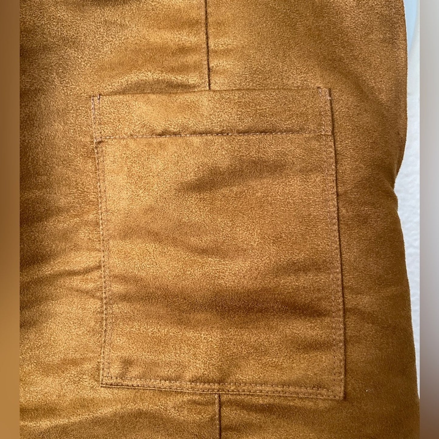 Old Navy Suede Mini Skirt Burnt Ochre