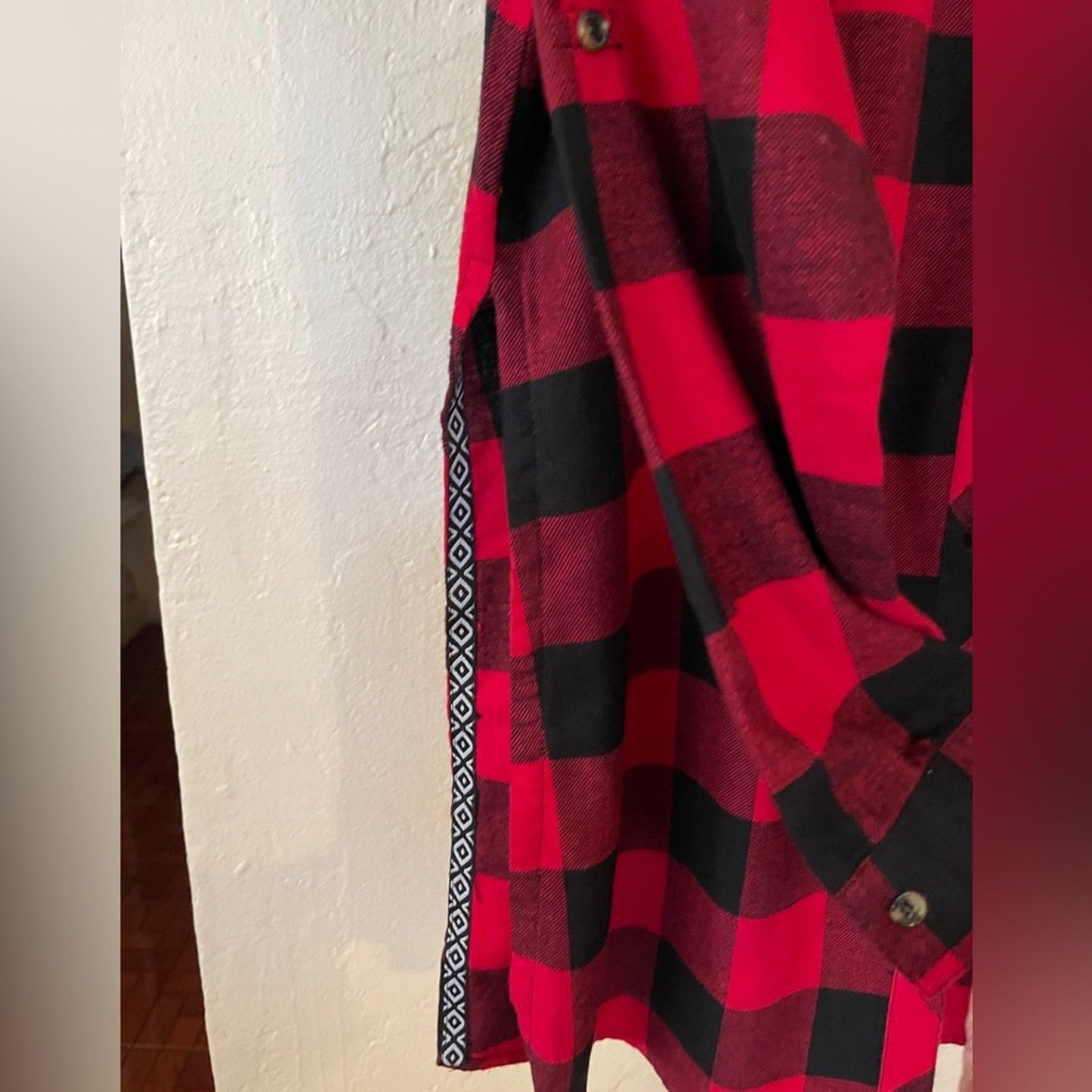 Socialite Women’s Red Buffalo Plaid Button Up