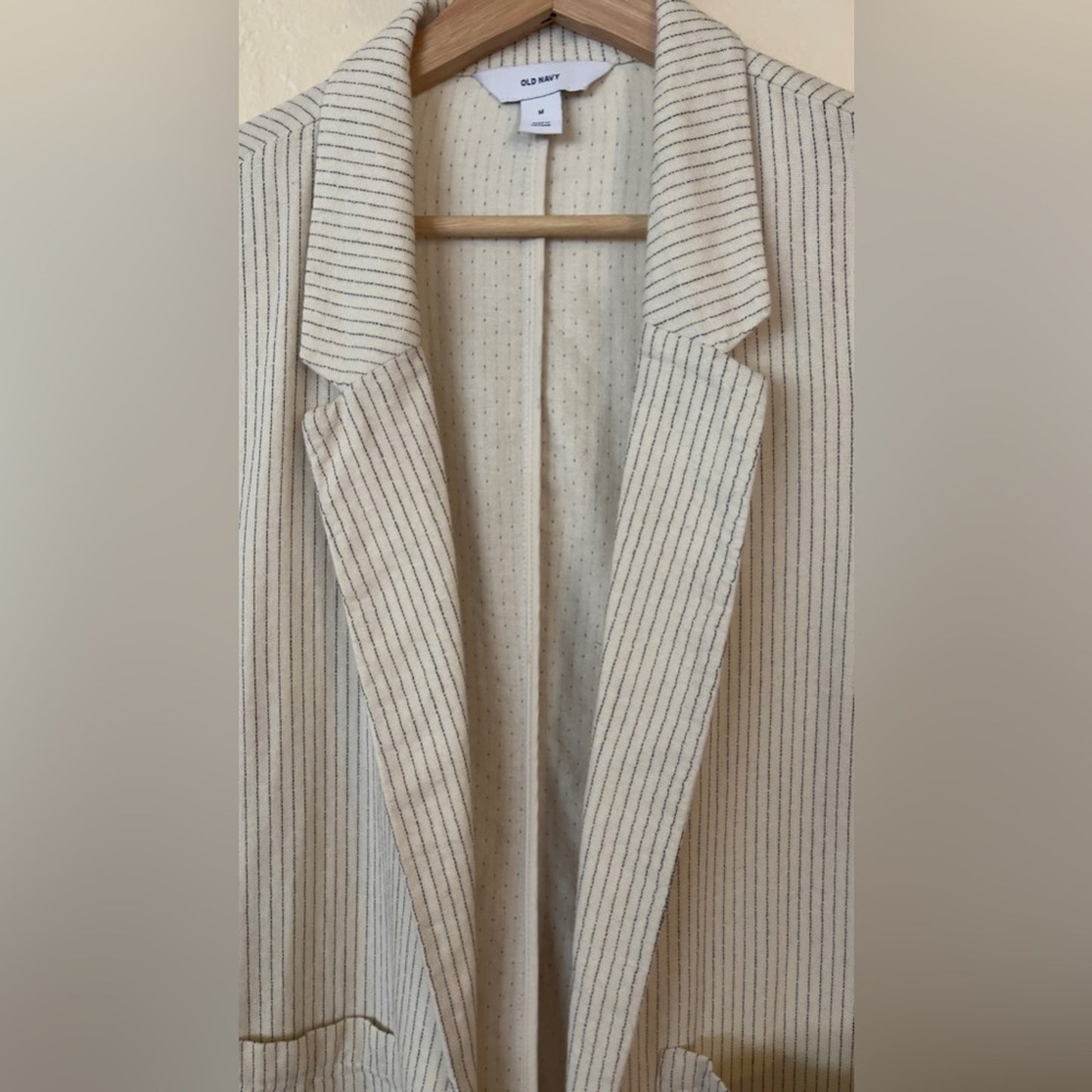 Old Navy Pinstripe Ivory Blazer