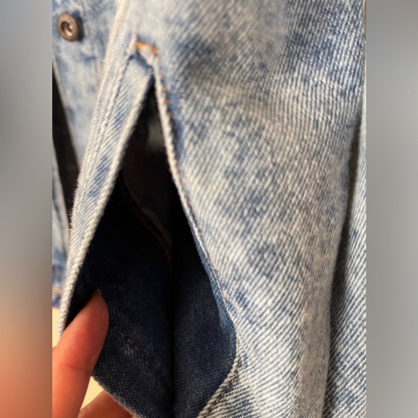 Blue Age Oversized Destroyed Denim Jacket