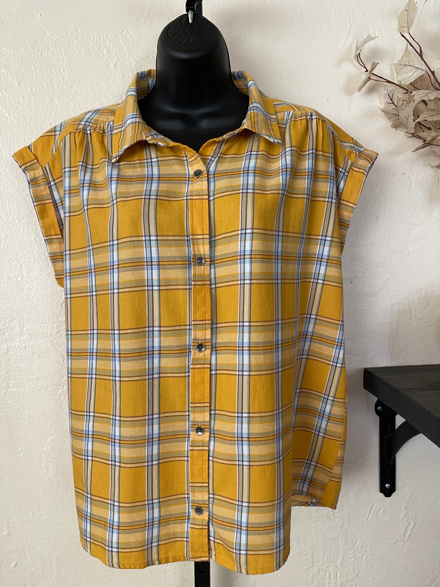 a.n.a A New Approach Plaid Top